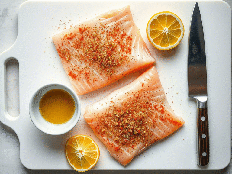 Redfish flavor and cooking techniques: seasoned fillets.
