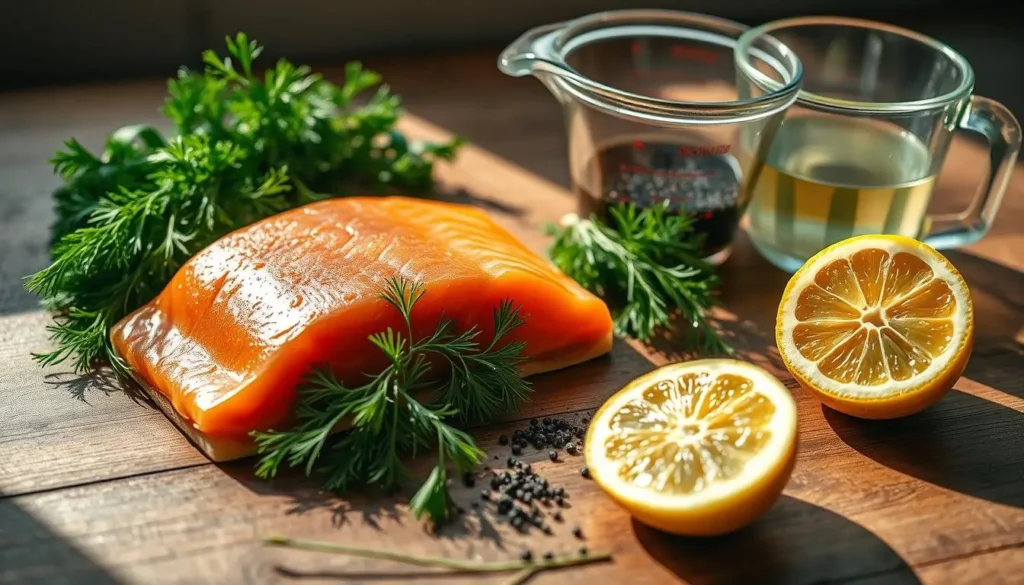 Smoked fish spread ingredients.
