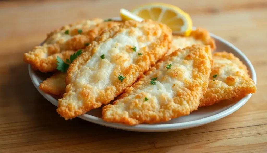 Fried-whiting fish fillets.