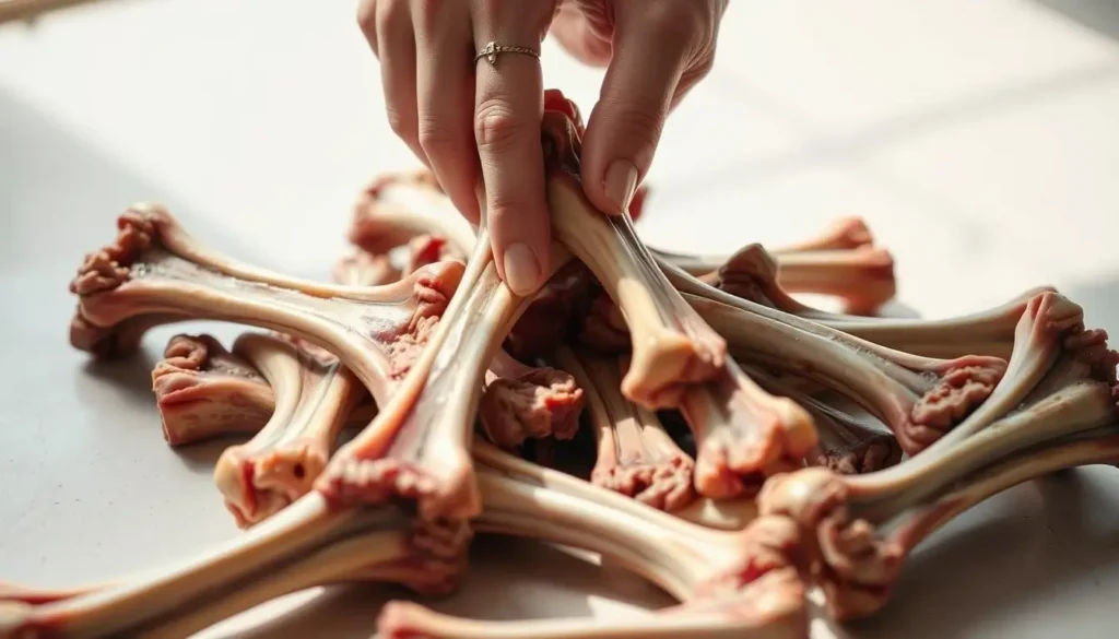 Selecting quality neck bones.