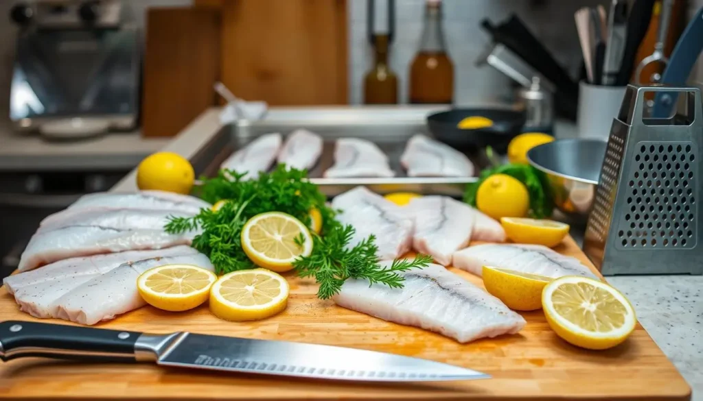 Wahoo ingredients and tools.